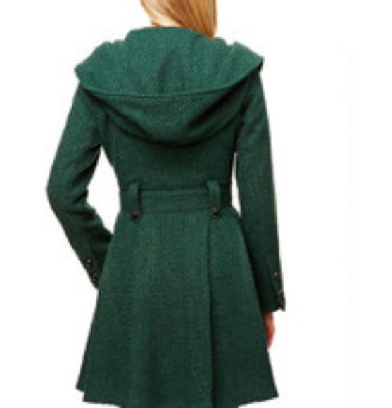 Belted Hooded Skirted Coat - Picture 2 of 2